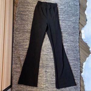 Flare ribbed leggings high waisted